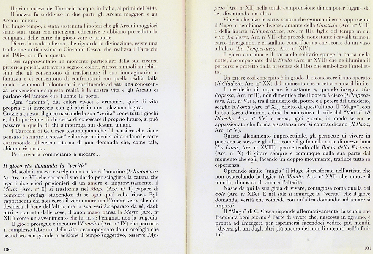 libro I Tarocchi, Le arti magiche